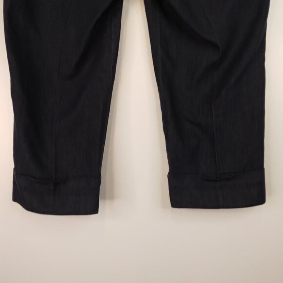 LOFT Petites Dark Wash ANN Cuffed Capri Size 10P - Picture 9 of 11